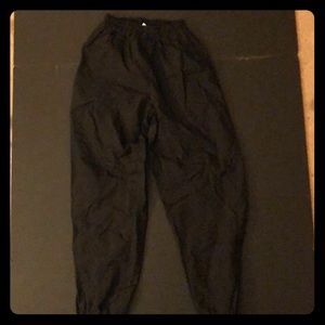 High waisted black Reebok nylon joggers